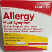 Allergy Multi-Symptom Acetaminophen Pain Reliever Caplets 24 Ct Pack of 6