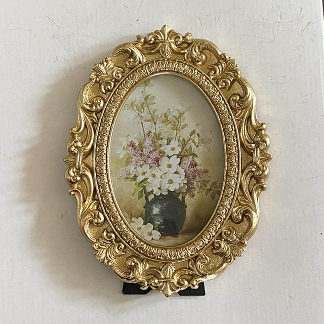 European Style Picture Display Frame Accessories art Photo Display Frame Carved for Carved for Desk Wall Mounted Baroque Photo Decor Family Gift