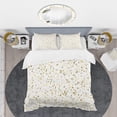 thumbnail image 2 of Designart 'Golden Glitter Confetti ' Mid-Century Modern Duvet Cover Set, 2 of 4