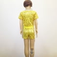 thumbnail image 4 of CPNG Kids Girls Sparkly Sequin Shorts Teen Girls Elastic High Waist Party Dance Shorts Fashionable Performance Shorts(Gold,13-14 Years), 4 of 4