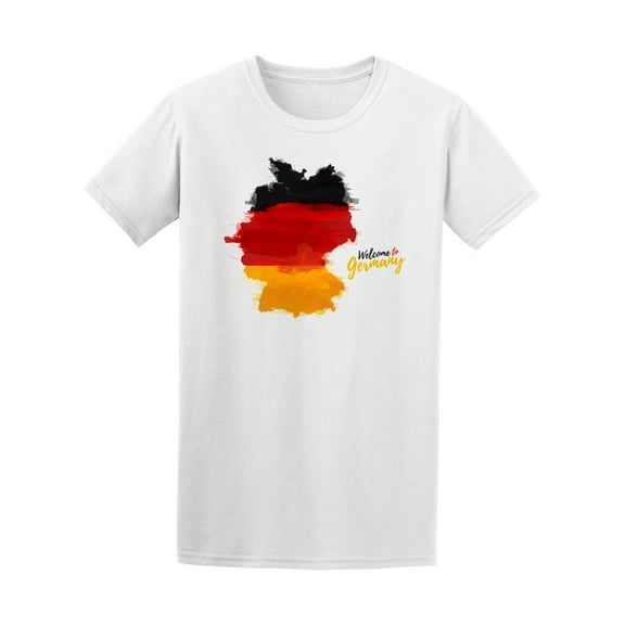 Watercolor Germany Map Flag Tee Men's -Image by Shutterstock