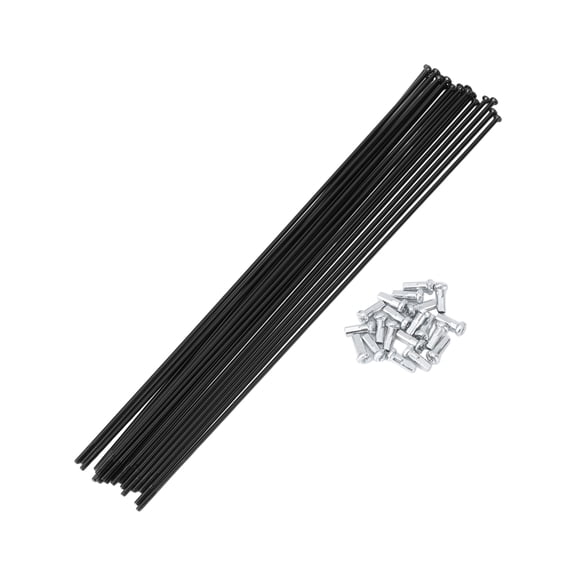 20 Set 14G Straight Pull Bicycle Spokes 227mm Straight Pull Bike Wheel Spokes Carbon Steel Black