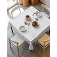 thumbnail image 6 of Pure White Table Cloth, Simple Solid Color Waterproof Tablecloth for Square Tables, Reusable Washable Fabric Table Cover for Restaurant Kitchen Dining Tables 60"x60", 6 of 6