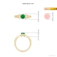 thumbnail image 5 of ANGARA Natural Solitaire Round Emerald Celtic Knot Ring in 14K Yellow Gold for Women (Size-5mm) | May Birthstone, Birthday, Anniversary, Jewelry Gift for Women | Natural Emerald Ring, 5 of 10