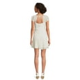 thumbnail image 3 of No Boundaries Juniors Lace Peasant Dress, Sizes XS-3XL, 3 of 5
