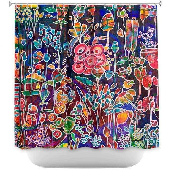 Shower Curtains - DiaNoche Designs - Night Bloom