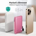 thumbnail image 5 of INIU MagFino 10000mAh Qi2 Certified 45W Magnetic Power Bank, Ultra Slim Wireless Portable Charger with Foldable Stand, Fast USB-C Charging for iPhone 16/15/14/13/12 Series, 5 of 10