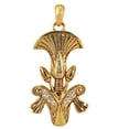 thumbnail image 2 of Gold Color Pewter Egyptian Papyrus with Gems Pendant, 2 of 2