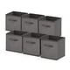 thumbnail image 1 of Contenedores de almacenamiento en forma de cubo, contenedores organizadores de almacenamiento plegables de 6 cubos, cubos de almacenamiento de tela, canasta de almacenamiento con asas, contenedores, 1 of 5