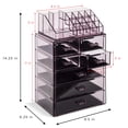 thumbnail image 4 of Organizador de maquillaje Sorbus transparente con 3 cajones grandes y 4 pequeños, 4 of 7