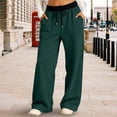 thumbnail image 6 of Mercatoo Girls Oversized Wide Leg Sweatpants Kids Baggy Swea𝐭 Pants Drawstrin𝐠 Waist Color Block Straight Leg Track Pants Trousers, 6 of 7