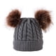 thumbnail image 5 of Spot doble bola giro bebé tejido sombrero lote otoño e invierno cubierta térmica cabeza niños sombrero, 5 of 5