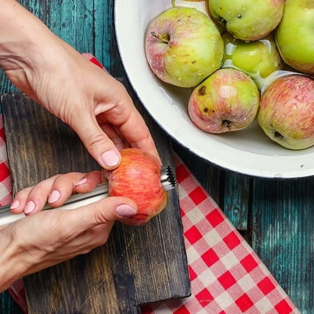 Apple Pear Corer Remover Core Seed Remover Fruit Seeds Core Separator Fruit Core Remover Stainless Steel Fruit Corer Kitchen Tool For Apple Pear Cherry Olive Jujube Pineapple Red Dates 4 Pieces