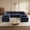 Navy, variant on SITJOY 110" Wide L-Shaped Modular Couch, No Assembly Required 3 Seater Boneless Sofa with Backrests, Modern Cloud Couch with Removable Washable Covers for Living Room, Soft-to-Touch Chenille in White