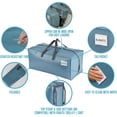 thumbnail image 4 of VENO 8 Pack Heavy Duty XL Foldable Moving Zipper Bag W/ Backpack Straps Alternative to Moving Box (Light Blue), 4 of 8