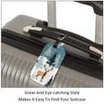 thumbnail image 3 of Square 2Pack PU Leather Jungle Elk Cruise Luggage Tag with Privacy Cover and Name ID Tag for Travel Handbags Backpacks Luggage Tags, 3 of 6