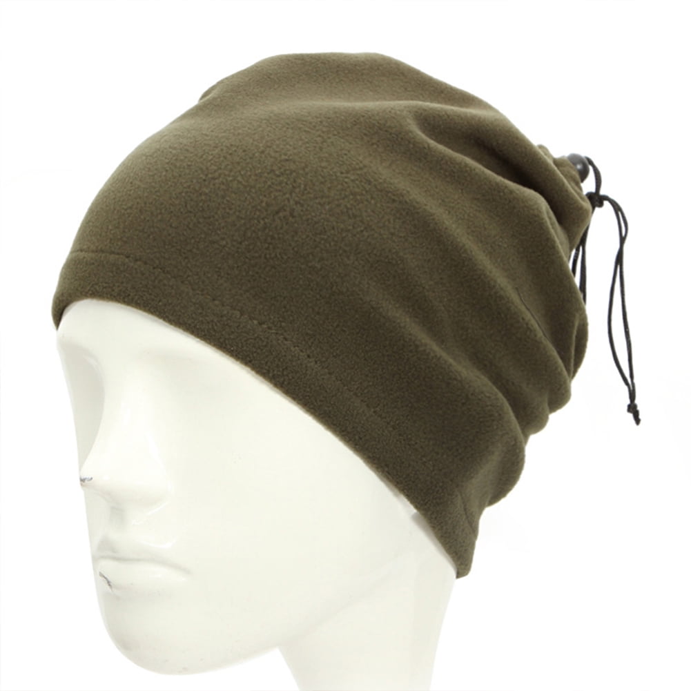 Women Men Winter Ski Outdoor Camping Warm Hat Cap Soft Face Mask Fleece Scarf Color Army Green Walmart Com