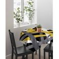 thumbnail image 4 of Yellow Black Geometric Suqare Tablecloth - 54 x 54 Inch, Modern Art Abstract Grey Line Waterproof & StainResistant Tablecloth, Washable Oil-proof Table Cover for Dining/Party/Wedding/Camping/Buffet, 4 of 9