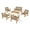 Gray/Natural, variant on Camdyn Outdoor 6 Piece Wood and Wicker Chat Set, Mixed Black