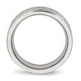 thumbnail image 2 of Auriga Fine Jewelry Stainless Steel Brushed and Polished Twisted 7 mm Band for Women Size 11.5, 2 of 6