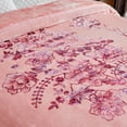thumbnail image 4 of Heavy Thick Fleece Blanket King Size, 10.5lbs,2 Ply A & B Pattern Silky Soft Warm Reversible Raschel Winter Blanket, Minky Soft Plush Blanket for Sofa Bed, 87"x94", Pink Floral, 4 of 10