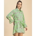thumbnail image 3 of Moomaya Spread Collar Shirt Cotton Dress - Women's Casual Printed Dress, 3 of 9