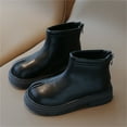 thumbnail image 2 of Otqutp Casual Footwear for Toddler Girls Black Platform Booties for Children Front Zipper Cheer Shoes Outdoor Warm Non Slip Mary Jane Shoes, 2 of 6