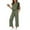 Army Green, variant on 2 Piece Matching Lounge Sets for Women Summer Henley Neck Wide Leg Pants Casual Sweat Suit