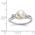 thumbnail image 3 of Sterling Silver 8-9mm White Freshwater Cultured Pearl CZ Ring, 3 of 3