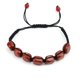 thumbnail image 1 of Granjero Gordo Pulsera de cuentas hecha a mano, pulsera de cristal de piedra natural de colores rectangular tejida a mano, rojo, 1 of 5