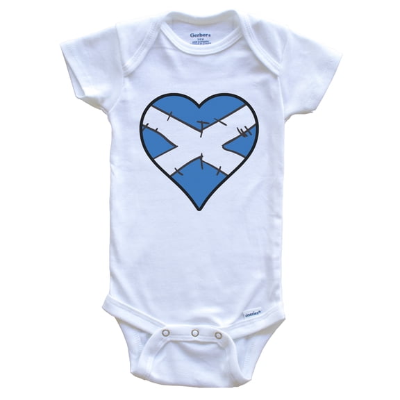 Scotland Heart Scottish Flag Baby Bodysuit