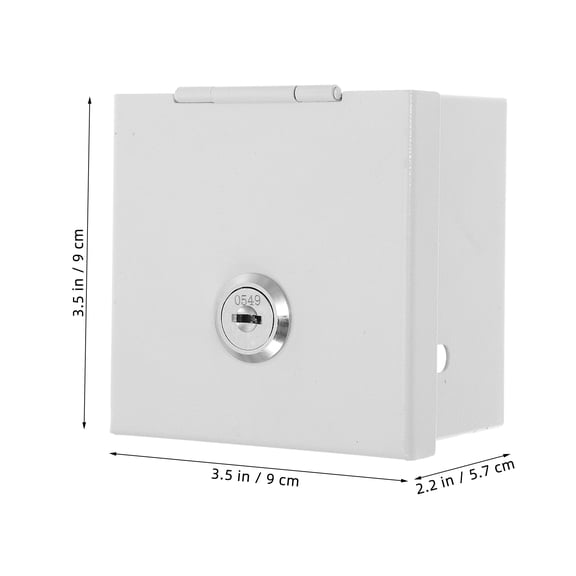 STRANDCHIC Weather-Resistant Light Grey Iron Electrical Outlet Box - Lockable, Easy Installation, Ideal for Indoor and Outdoor Use