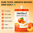 thumbnail image 2 of Tastelli Peach Konjac Jelly Infused with Collagen & Vitamin C | Gluten Free, Sugar Free, Low Calorie | Vegan Drinkable Fruit Jelly Snack | 150mL x 10 Pouches, 2 of 7