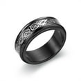 thumbnail image 3 of IEFSHINY Black Spinner Rings for Men Fidget Ring Anxiety Stress Relieving Cool Chain Fashion Ring Set, 3 of 5