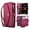 Hotpink, variant on for iPhone 17 Pro Max Case Crossbody Wallet Detachable Magnetic Case: Cover with Card Holder and Zipper Pocket, Detachable Shoulder & Wrist Strap Secure RFID Blocking Protection,Black