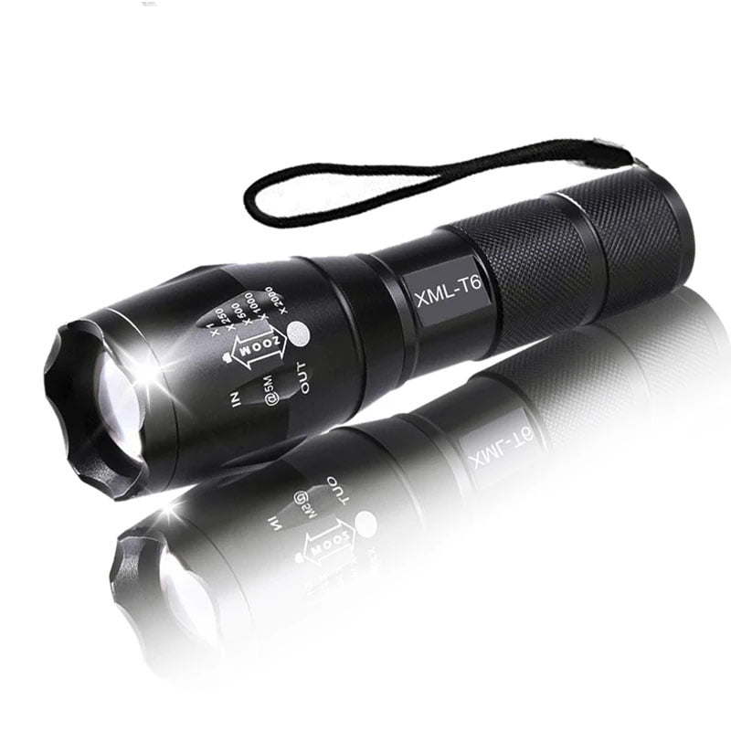 PANYUE 1000LM LED Security Tactical Flashlight Self Defense Multifunction  Outdoor Survival Torch XML T6 Torchlight