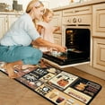 thumbnail image 3 of Coffee Theme Kitchen Rugs and Mats( Set of 2),Non Skid Washable Black Kitchen Mat Soft Super Absorbent Kitchen Mat Runner Set Doormat Bathroom 17"x47"+17"x30", 3 of 7