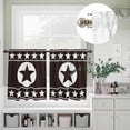 thumbnail image 5 of Kitchen Window Curtains Valance and Tier Set, Western Traditional Country Star Rod Pocket Tier Curtain Valance Set, Texas Ethnic Stars on Black Light Filtering Cafe Curtains for Bedroom Living Room, 5 of 9
