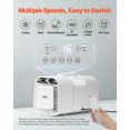thumbnail image 4 of VEVOR Portable Air Conditioner, 4250 BTU 3-Speed Air Conditioning Unit with 24H Timer, Remote-Control Air Portable AC Adjustable Temperature 16-32℃, for Outdoor Tent Camping, RVs or Home Use, White, 4 of 9