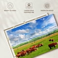thumbnail image 6 of Elephant Stock Grazing Hereford Cows Wall Art - Horizontal Canvas Wall Art - Living Room Wall Decor - Animal Canvas - Beige And Brown Decor - 30" x 20", 6 of 8