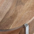 thumbnail image 4 of Kate and Laurel Lamaar Modern Round Side Table, 19 x 19 x 25, Natural Wood and Silver, Chic End Table for Storage and Display, 4 of 9