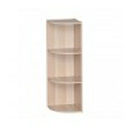 Iris 3 Tier Corner Curved Shelf Organizer Light Brown
