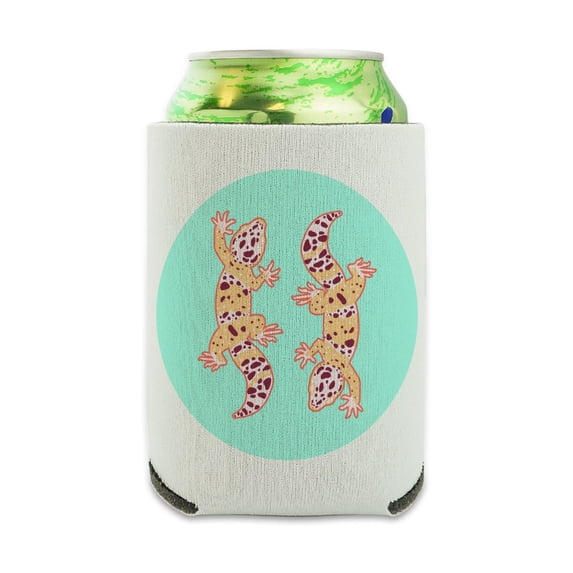 Leopard Gecko Can Cooler - Drink Sleeve Hugger Collapsible Insulator - Beverage Insulated Holder