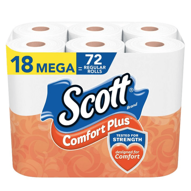 Scott Comfort Plus Mega Roll - Toilet paper - 425 sheets - roll - white ...