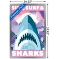 thumbnail image 3 of Jaws - Sun, Surf & Sharks Wall Poster, 22.375" x 34" Framed, 3 of 5