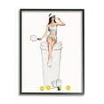 thumbnail image 2 of Stupell Industries Athletic Tennis Girl Coffee Cup Beauty & Fashion Painting White Framed Art Print Wall Art, 2 of 5