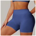 thumbnail image 2 of LYMAYTER Women Yoga Shorts for S-XL ‌Non-Roll Waist Biker Shorts High-Waist Quick-Dry Seamless Shorts, 2 of 9