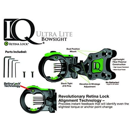 IQ Ultralite 3 Pin Bow Sight Left Hand