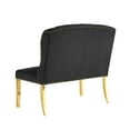 thumbnail image 4 of Best Master Furniture Hana 43" Velvet & Steel Dining Bench in Black/Gold, 4 of 4