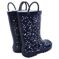 thumbnail image 3 of Hudson Baby Infant Boy Rain Boots, Navy Stars And Moon, 12 Toddler, 3 of 3